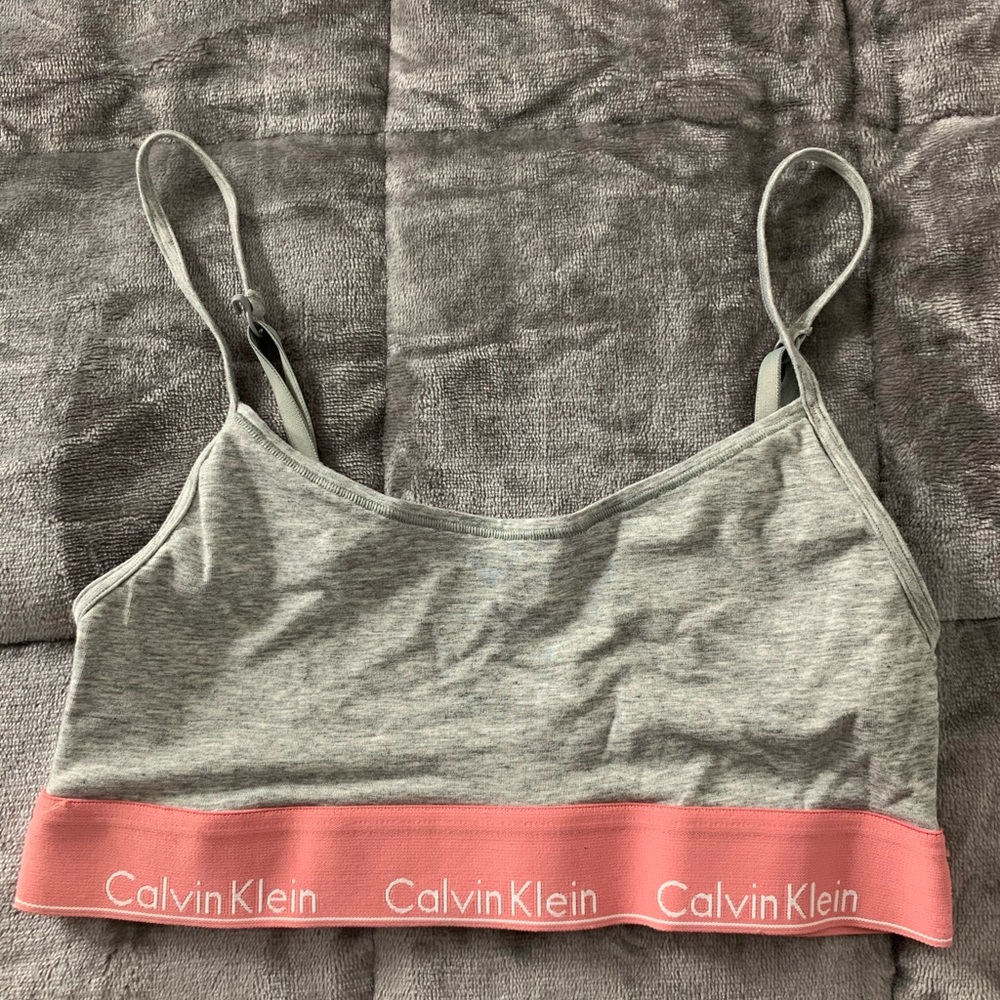 calvin klein pink and grey bra